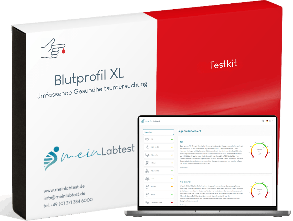 Blutprofil XL - der umfassende Bluttest für zuhause